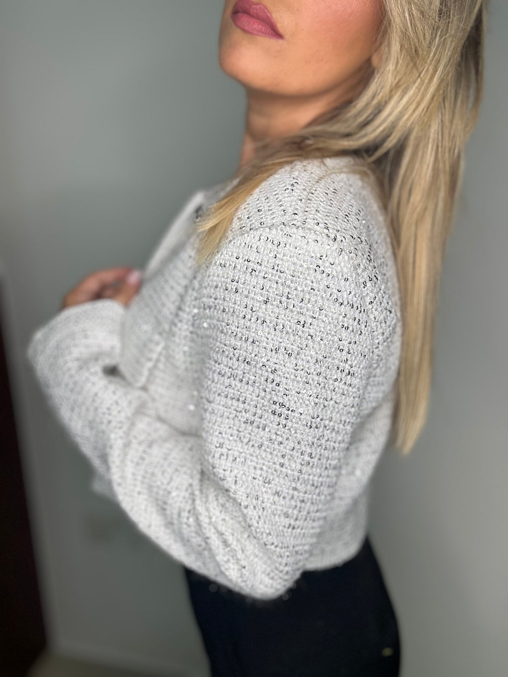 Blazer court blanc EVENA