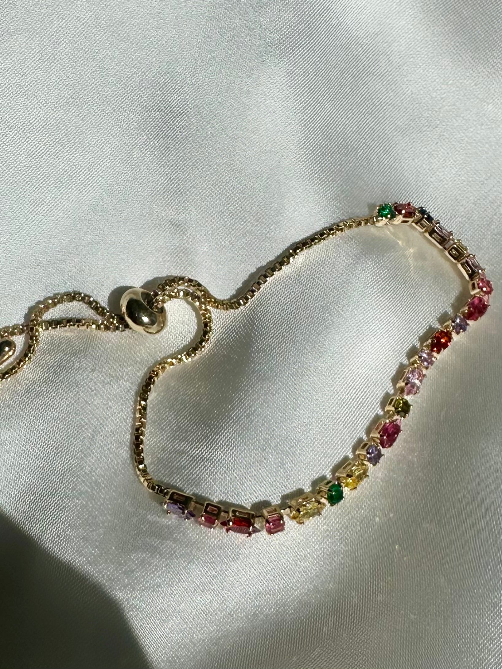 Bracelet strass multicolore