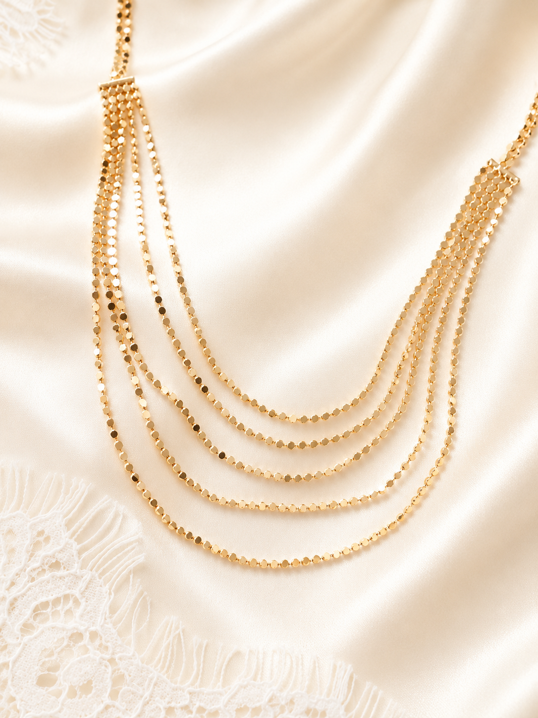 Collier pastilles Dorées EVENA
