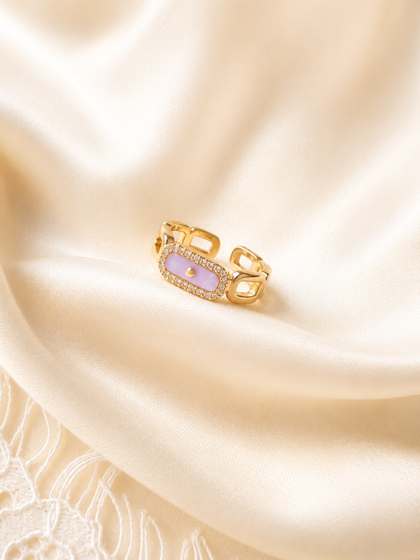 Bague Médaillon rose EVENA