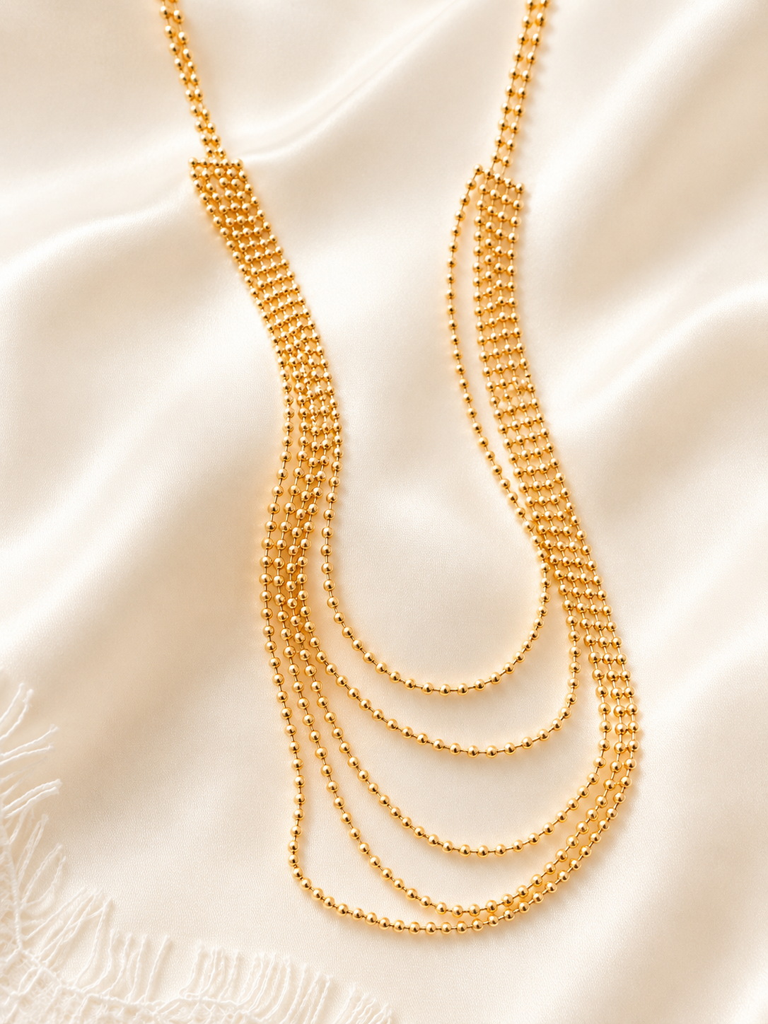 Collier Cascade Dorée EVENA