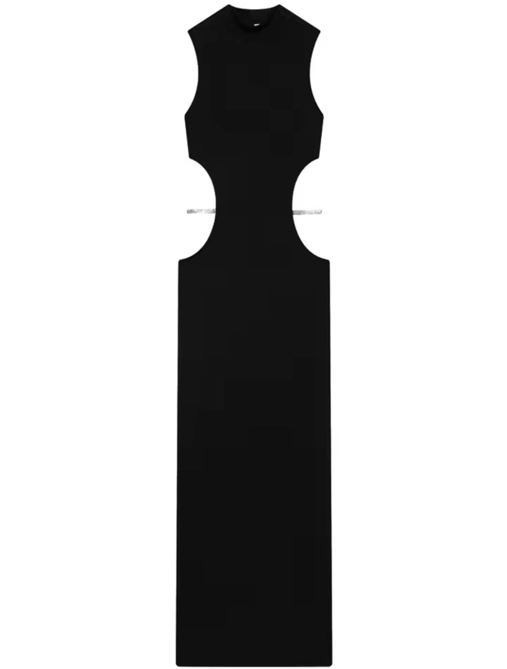 Robe Maxi Noire Découpes Cristal