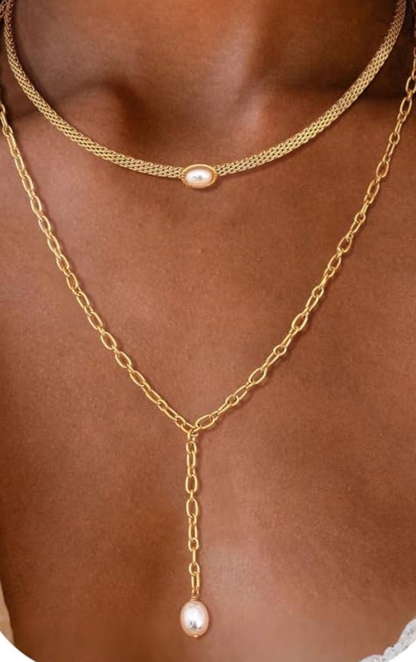 Collier double rangs chaîne