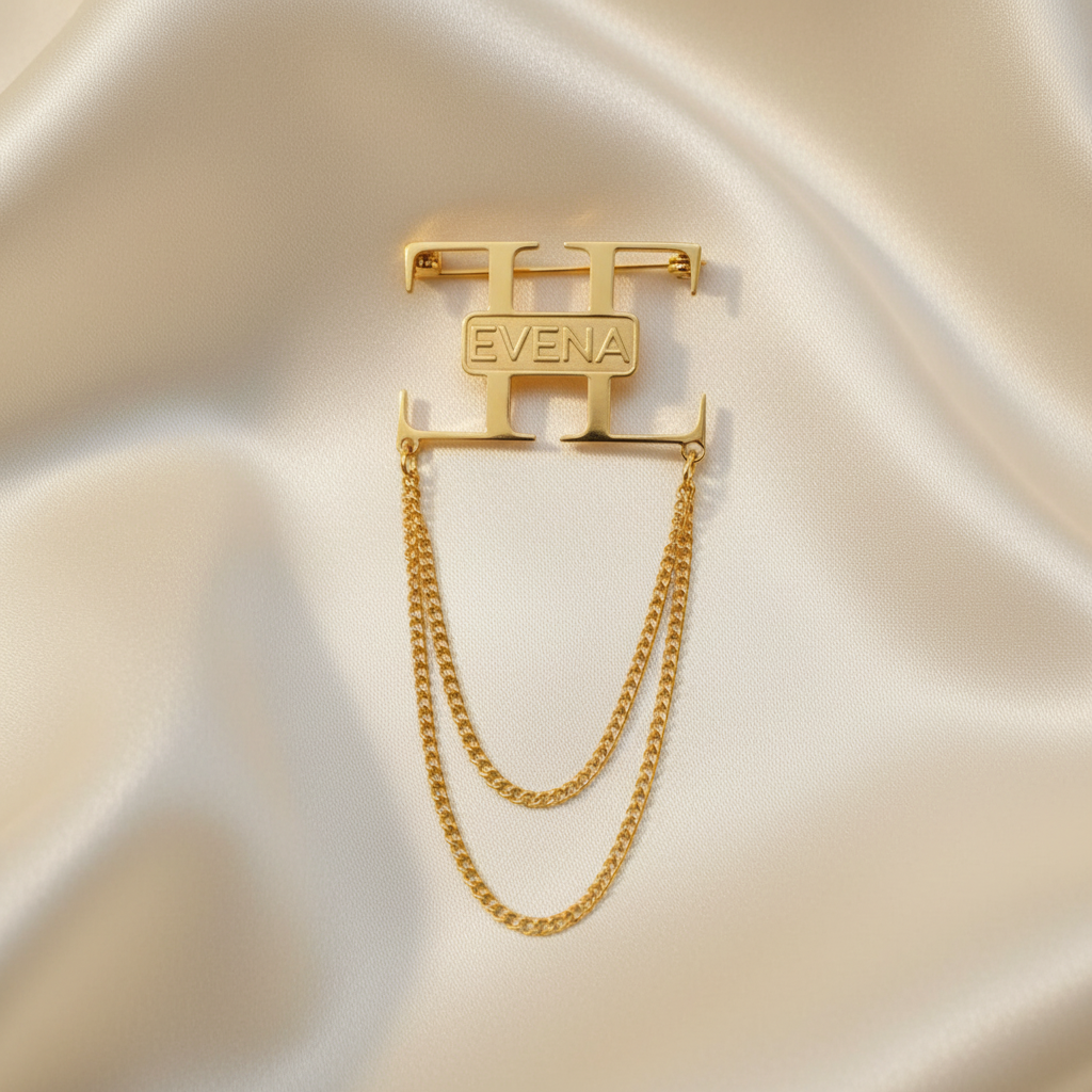 Broche EVENA dorée agrandie