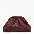 Pochette Gabrielle – Effet croco bordeaux